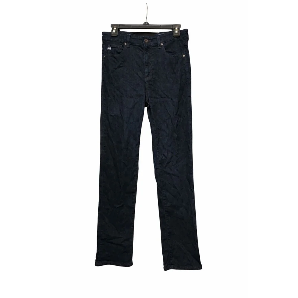 AG Saige High Rise Straight Jeans Size 27 Dark Wash Contour360 Stretch Denim